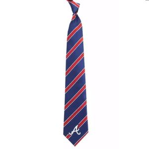 Atlanta Braves Striped Polyester Necktie